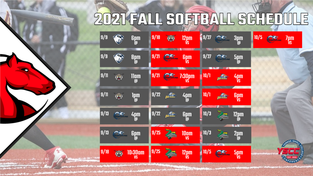 Fall Softball schedule announced